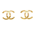 Chanel 24k Gold Rhinestone CC Logo Earrings — view 3