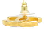 Chanel 24k Gold Rhinestone CC Logo Earrings — view 8