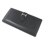 Hermes Bearn Souffle Veau Epsom Black Silver Wallet — view 2
