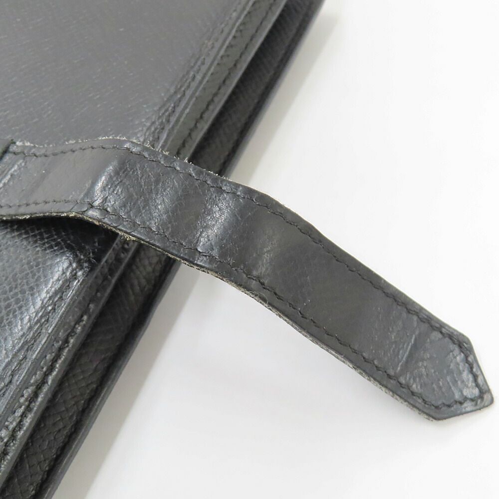 Hermes Bearn Souffle Veau Epsom Black Silver Wallet — view 9