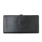Hermes Bearn Souffle Veau Epsom Black Silver Wallet — view 4