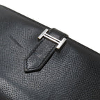 Hermes Bearn Souffle Veau Epsom Black Silver Wallet — view 5