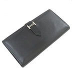 Hermes Bearn Souffle Veau Epsom Black Silver Wallet — view 3