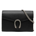 Gucci Dionysus Crossbody Chain Wallet Shoulder Bag Black Leather