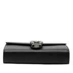 Gucci Dionysus Crossbody Chain Wallet Shoulder Bag Black Leather — view 3