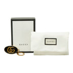 Gucci GG Marmont Key Ring Key Holder Charm Gold Black Metal — view 4