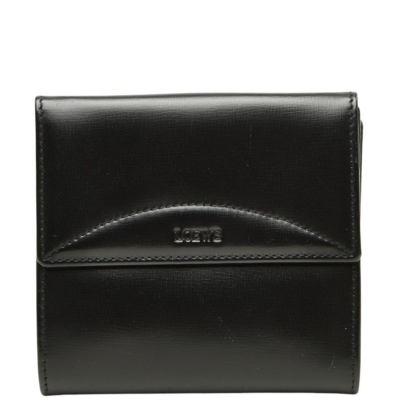 Loewe Anagram Bifold Wallet Black Leather