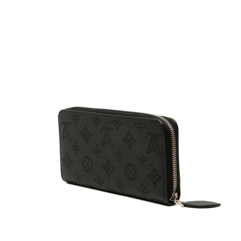 Louis Vuitton Monogram Mahina Zippy Wallet Zip Around Noir Black Leather — view 2