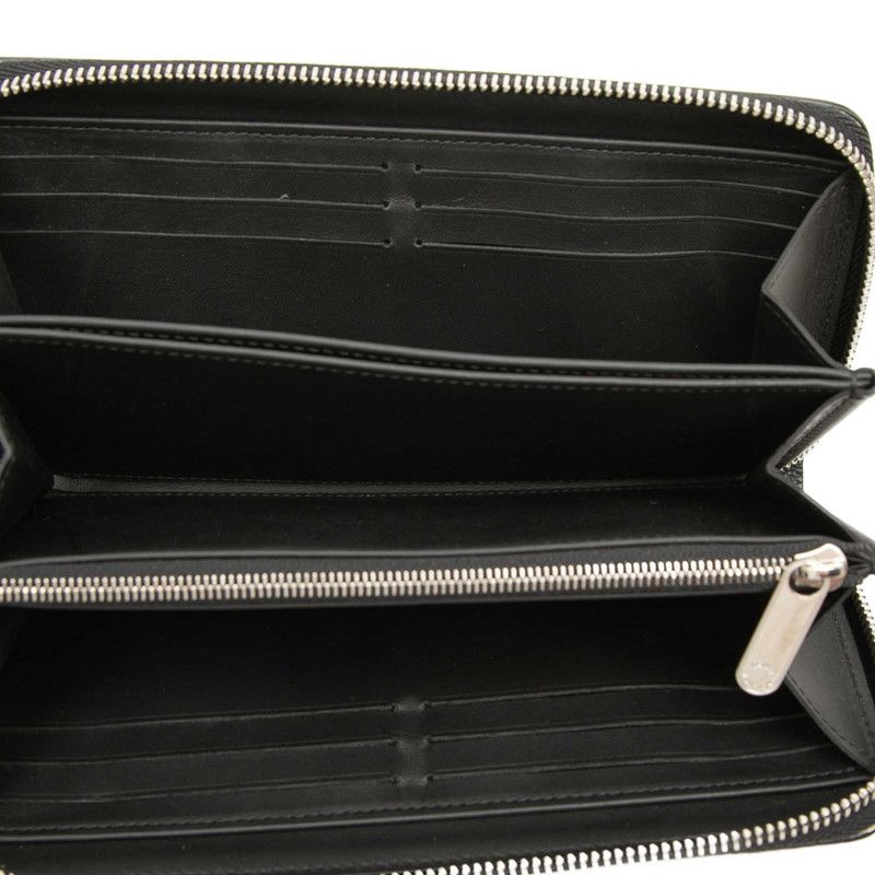 Louis Vuitton Monogram Mahina Zippy Wallet Zip Around Noir Black Leather — view 4