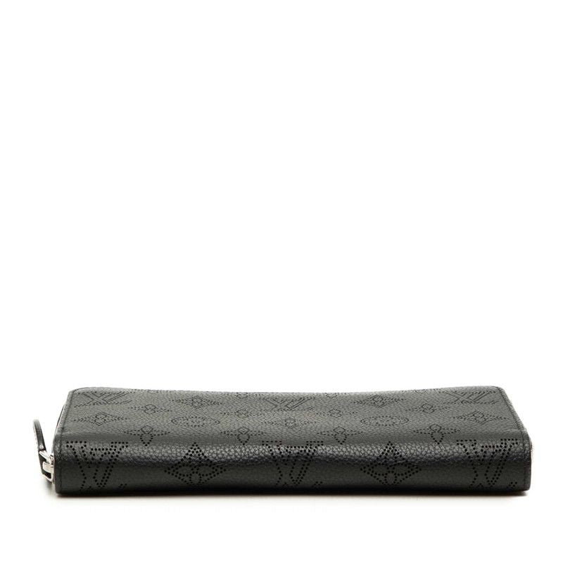 Louis Vuitton Monogram Mahina Zippy Wallet Zip Around Noir Black Leather — view 3