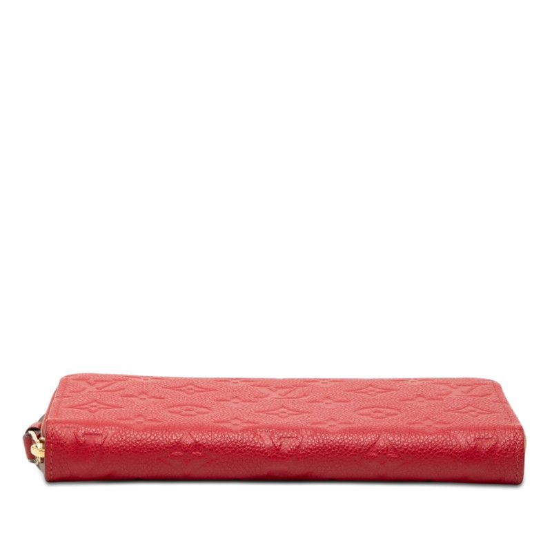 Louis Vuitton Monogram Empreinte Zippy Wallet Zip Around Scarlet Red Leather — view 3
