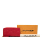 Louis Vuitton Monogram Empreinte Zippy Wallet Zip Around Scarlet Red Leather — view 6