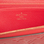 Louis Vuitton Monogram Empreinte Zippy Wallet Zip Around Scarlet Red Leather — view 5