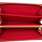 Louis Vuitton Monogram Empreinte Zippy Wallet Zip Around Scarlet Red Leather — view 4