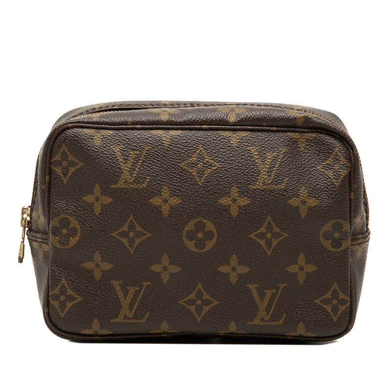 Louis Vuitton Monogram Trousse Toilette 18 Pouch Brown Leather