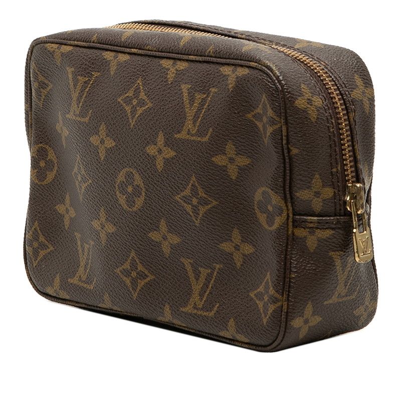 Louis Vuitton Monogram Trousse Toilette 18 Pouch Brown Leather — view 2