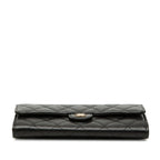Chanel Quilted CC Logo Wallet Black Caviar Leather — view 3