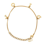 Dior Logo Bracelet Gold Rhinestone Plated — view 3