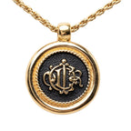 Dior Vintage Logo Pendant Gold Plated