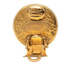 Chanel CC Logo Vintage Earrings Gold Faux Pearl Plated — view 3