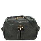 Louis Vuitton Monogram Empreinte Saintonge Crossbody Fringe Shoulder Bag Black