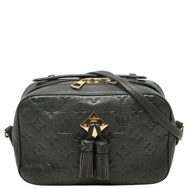 Louis Vuitton Monogram Empreinte Saintonge Crossbody Fringe Shoulder Bag Black