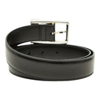 Gucci Sherry Line Square Logo Buckle Belt Black Silver Leather — view 3