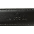 Gucci Sherry Line Square Logo Buckle Belt Black Silver Leather — view 5