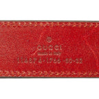 Gucci Interlocking Logo Buckle Belt Red Leather — view 5