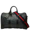 Gucci GG Supreme Boston Bag 2-Way Black Leather