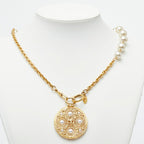 Chanel CC Logo Long Chain Pendant Gold Plated Faux Pearl — view 7