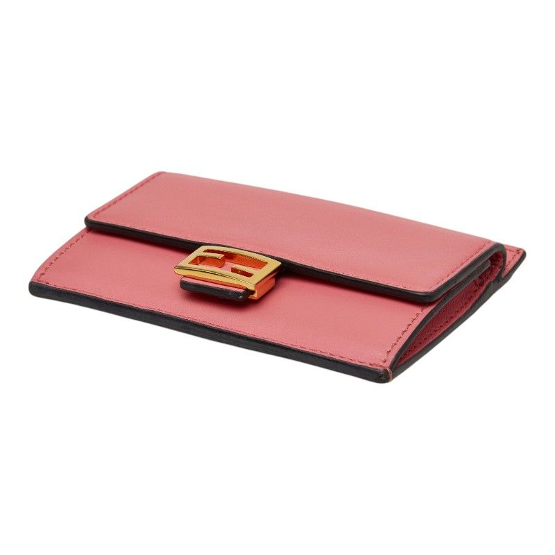 Fendi Baguette Card Case Coin Pink Leather — view 3