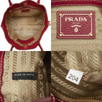Prada Tote Shoulder Bag 2-Way Red Leather — view 9