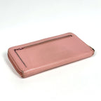 Chanel CC Logo Zip Around Wallet CC Round Zip Caviar Leather Pink — view 2