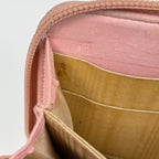 Chanel CC Logo Zip Around Wallet CC Round Zip Caviar Leather Pink — view 6