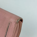 Chanel CC Logo Zip Around Wallet CC Round Zip Caviar Leather Pink — view 3
