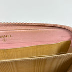 Chanel CC Logo Zip Around Wallet CC Round Zip Caviar Leather Pink — view 5