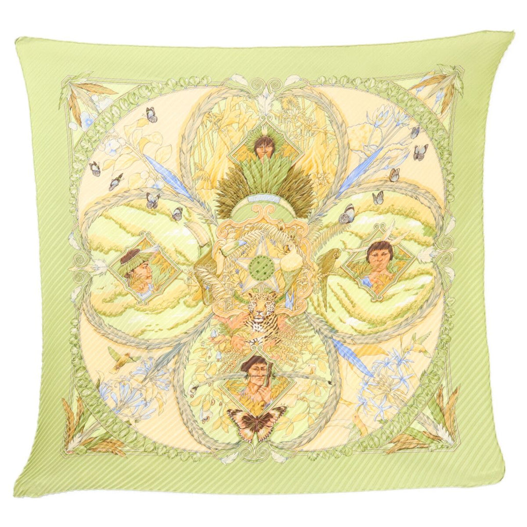 Hermes Amazonia Silk Pleats Carre Scarf — view 2