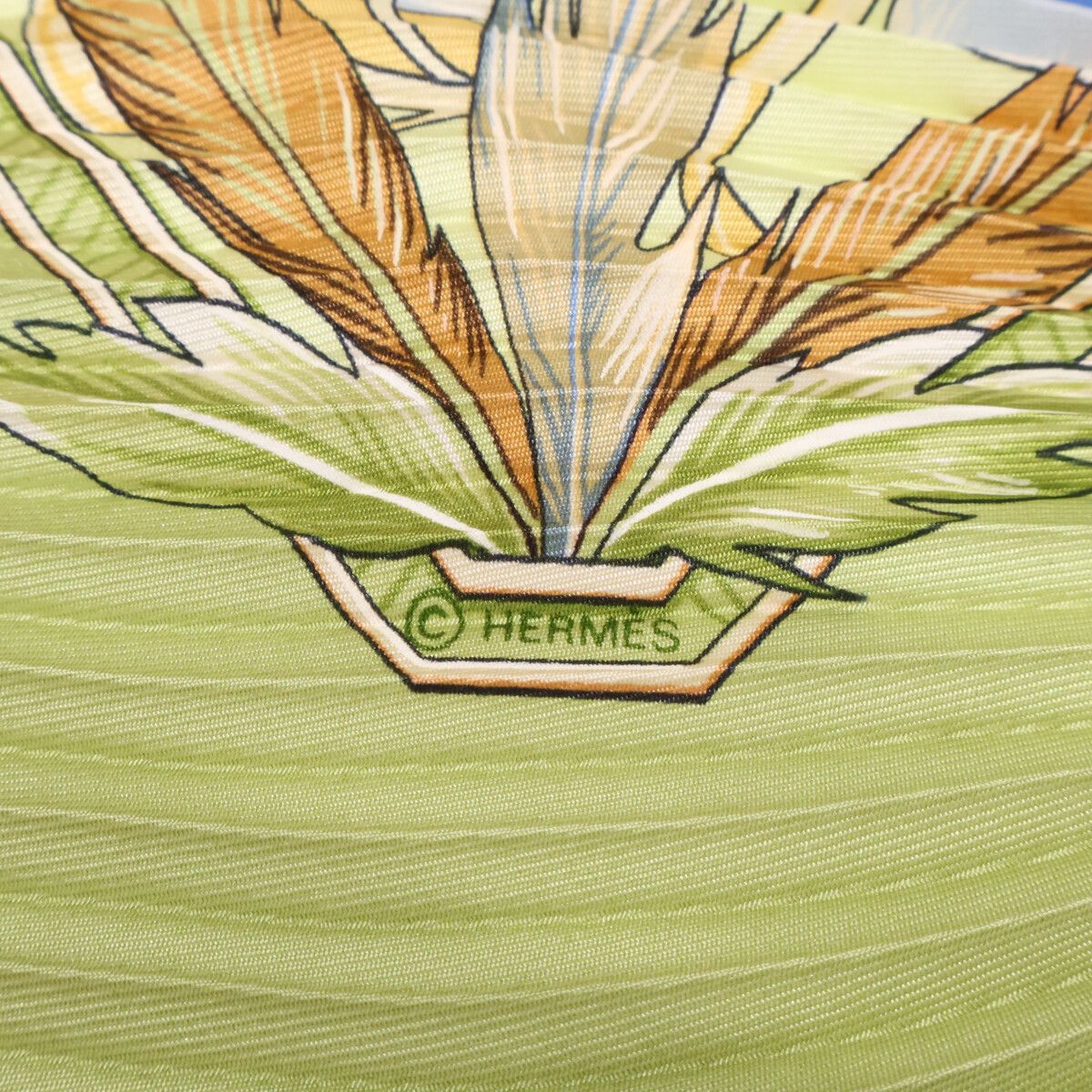 Hermes Amazonia Silk Pleats Carre Scarf — view 3