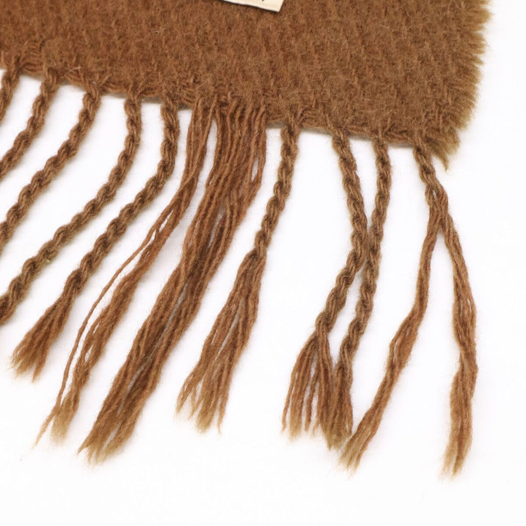 Hermes Block Check Wool Fringe Scarf — view 5
