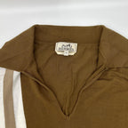 Hermes Brown Skipper Knit Polo Shirt XL — view 8