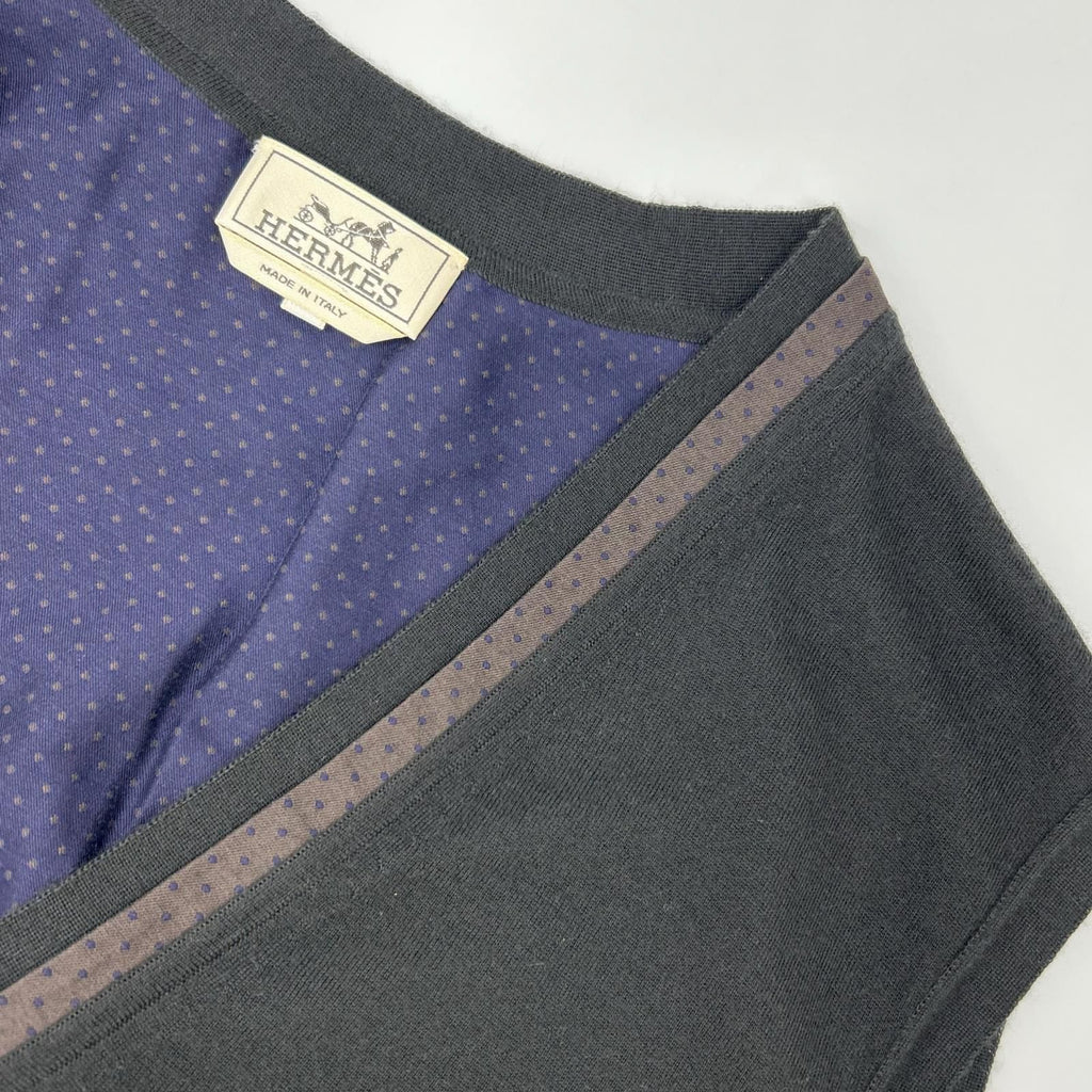 Hermes Dark Gray Cashmere Knit Vest XL — view 7
