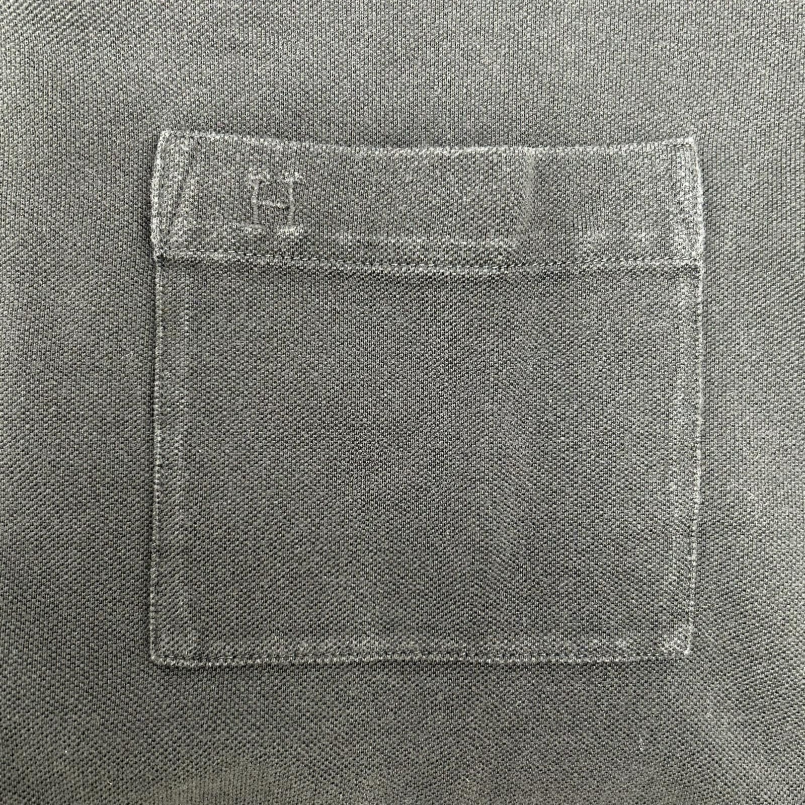 Hermes Black Pique Embroidery T-Shirt XL — view 7