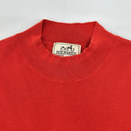 Hermes Red Cotton Mock Neck T-Shirt XL — view 8