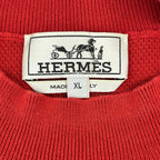 Hermes Red Cotton Mock Neck T-Shirt XL — view 3