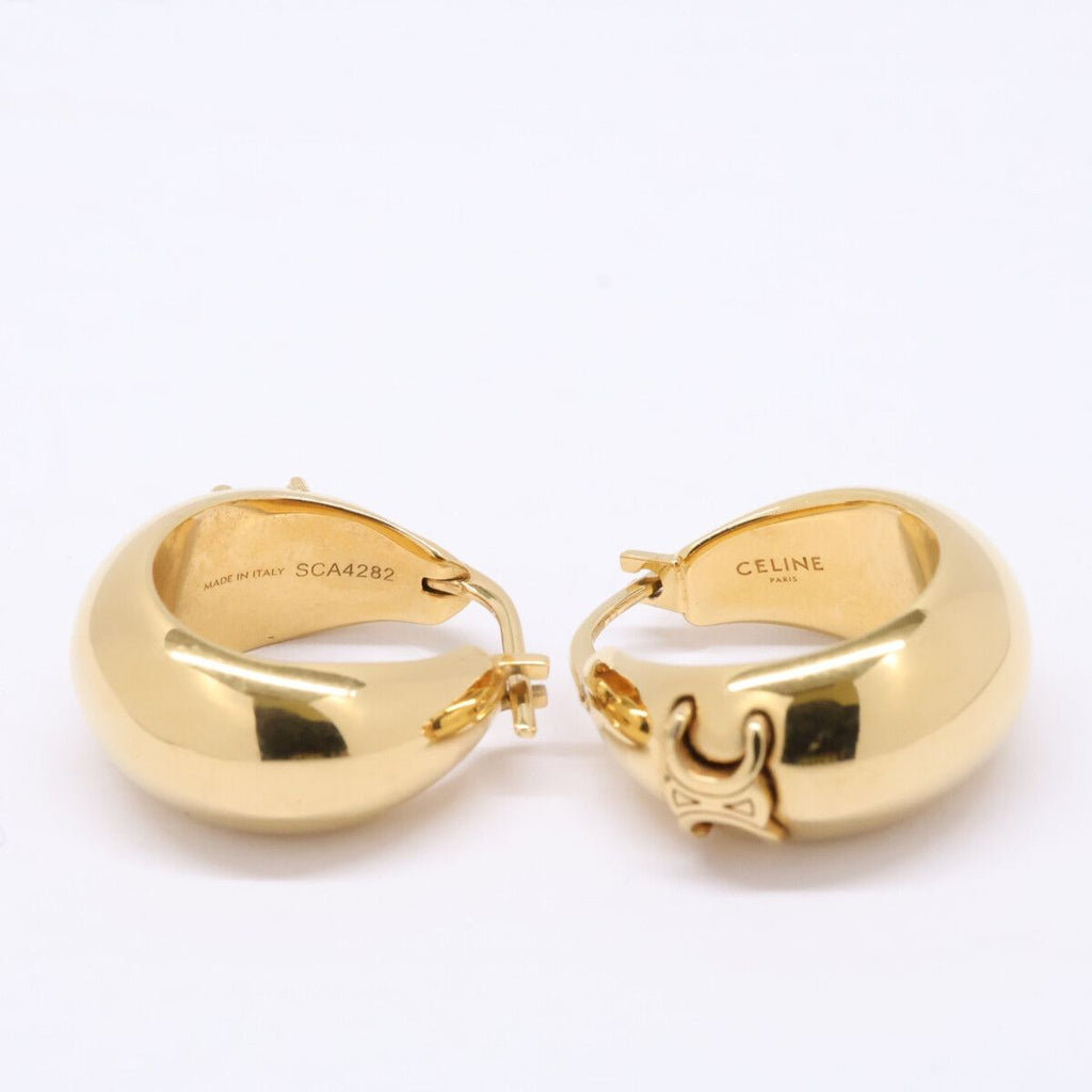 Celine Triomphe Gold Hoop Earring — view 6