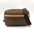 Louis Vuitton Reporter PM Monogram Leather Brown Light Shoulder Bag Gold