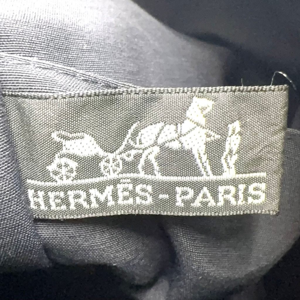 Hermes Her Line Second Pouch MM Nylon Canvas Gray Clutch Silver — view 4