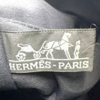 Hermes Her Line Second Pouch MM Nylon Canvas Gray Clutch Silver — view 4