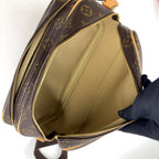 Louis Vuitton Reporter PM Monogram Leather Brown Light Shoulder Bag Gold — view 4
